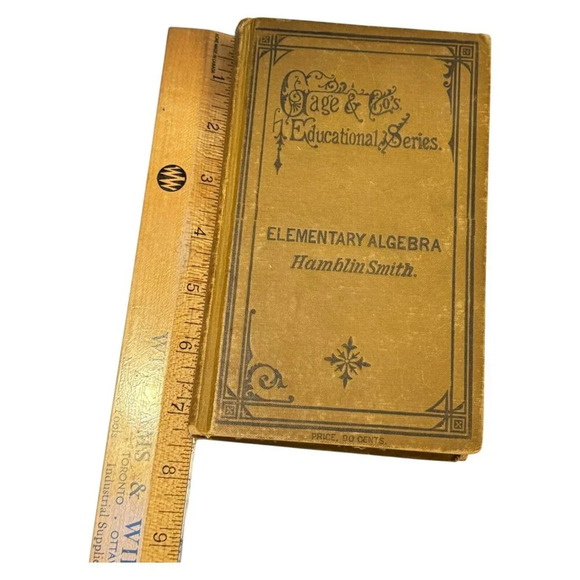 Elementary Algebra J Hamblin Smith Book HC Gage Text 1877 8th Print Canada - Picture 16 of 16